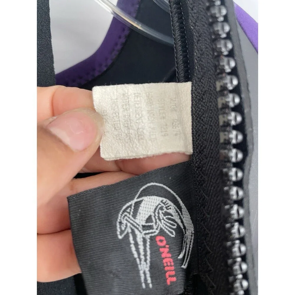 Vintage O’Neill Reactor 2/1mm Shorty Wetsuit Purple Black Adult Back Zip Surf